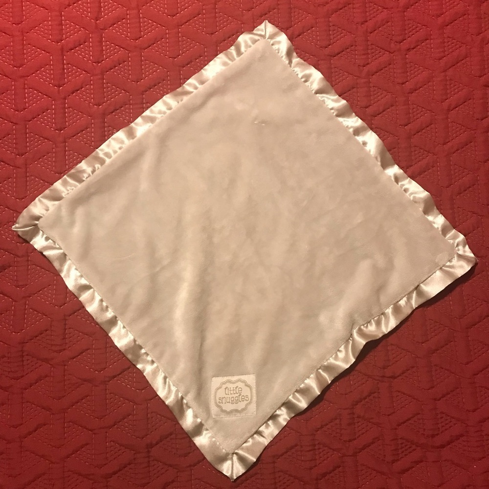 Demdaco Kathy Ireland LITTLE SNUGGLES Gray Security Blanket Lovey Satin Trim
